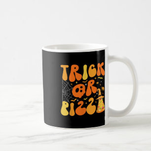 Caneca De Café Halloween Engraçado Ou Pizza Assustadora Ghost Dec