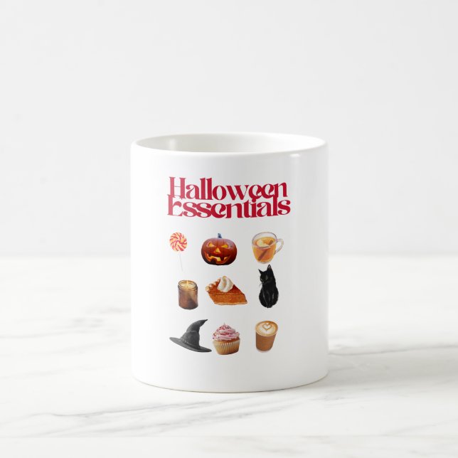 Caneca De Café Halloween Essentials Mug – Cute Spooky Coffee Cup (Centro)