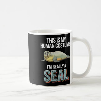 Caneca De Café Halloween Esta é a minha fantasia humana. Sou mesm