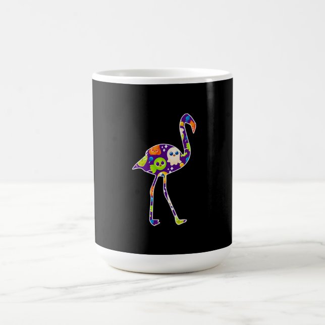 Caneca De Café Halloween Figurume Flamingo Ghost Candy Gift (Centro)
