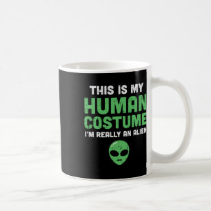Caneca De Café Halloween Figurume Humano Sou Alienígena Homens En