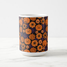 Caneca De Café Halloween Floral