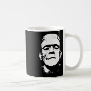 Caneca De Café Halloween Frankenstein Monster Negro E Branco