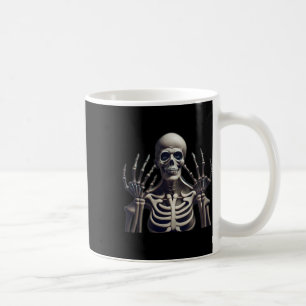 Caneca De Café Halloween Funny Skeleton Para Mulheres Crianças
