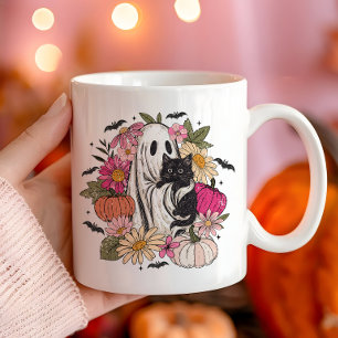 Caneca De Café Halloween Ghost Girly