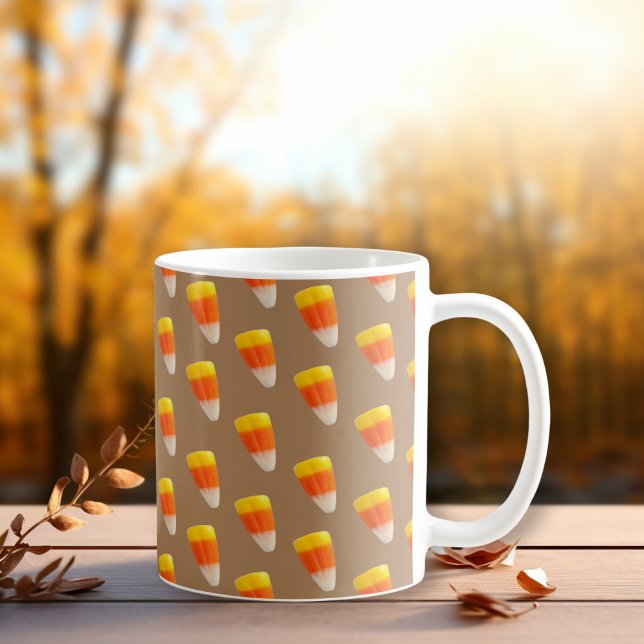 Caneca De Café Halloween Goodie Candy Corn (Criador carregado)