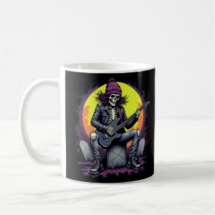 Caneca De Café Halloween Grunge Skeleton