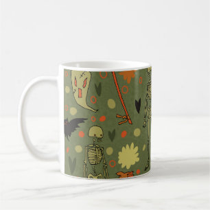 Caneca De Café Halloween Haunt: Mistura Vintage Spooky