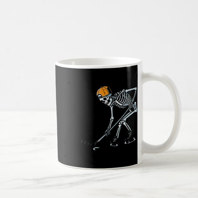 Caneca De Café Halloween Ice Hockey Skeleton Costume Boys Kids Yo (Direita)