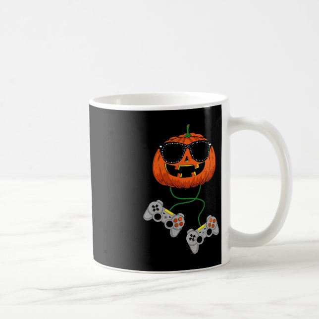 Caneca De Café Halloween Jack O Lantern Gamer Boys Brincadeira H (Direita)