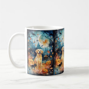 Caneca De Café Halloween Lappund Finlandês Com Pumpkins Assustado