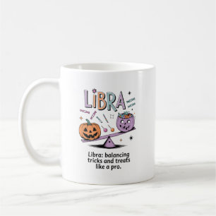 Caneca De Café Halloween Libra Zodiac Engraçado