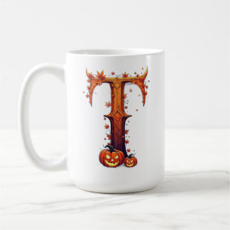 Caneca De Café Halloween MonogramT