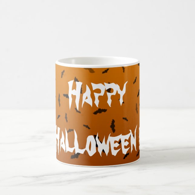 Caneca De Café Halloween - Morcegos (Centro)