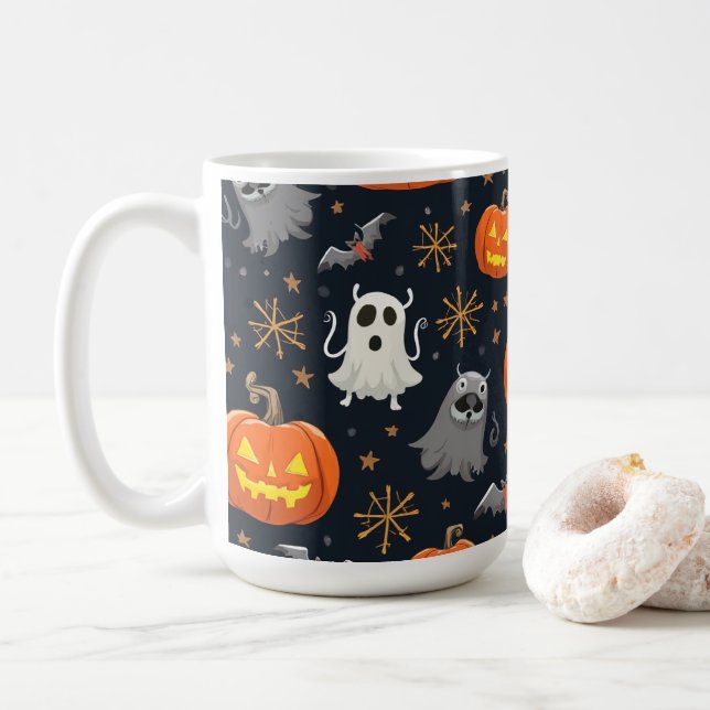 Caneca De Café Halloween Mug Cup (Com Donut)