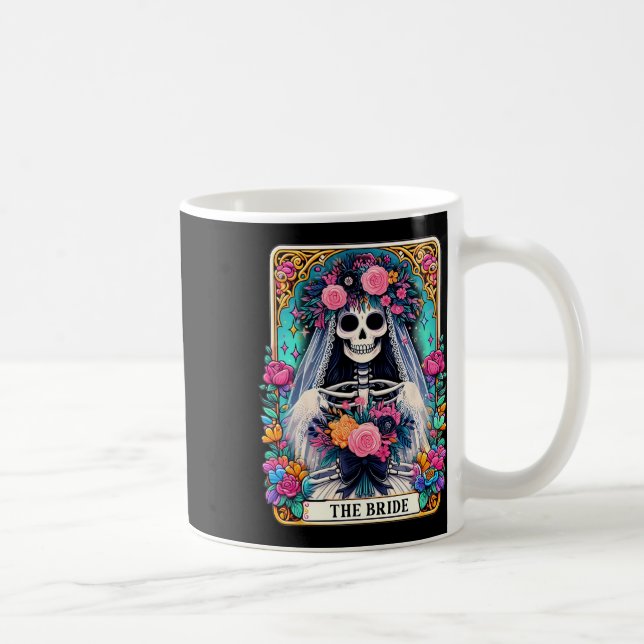 Caneca De Café Halloween O Cartão Tarot Bride Mystical Boho Byche (Direita)