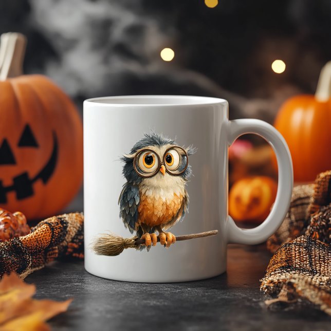 Caneca De Café Halloween Owl (Criador carregado)