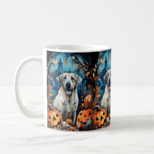 Caneca De Café Halloween Pastor Anatólio Com Abóboras Assustador