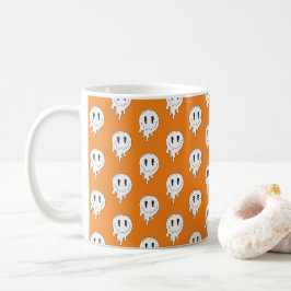 Caneca De Café Halloween Pequenos fantasmas brancos bonitos 👻 la