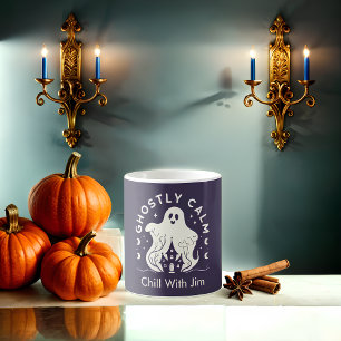 Caneca De Café Halloween Personalizável e Calmo Fantástico