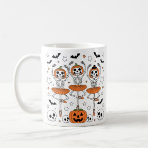 Caneca De Café Halloween Pumpkin Dance Spooky Sips para a tempora