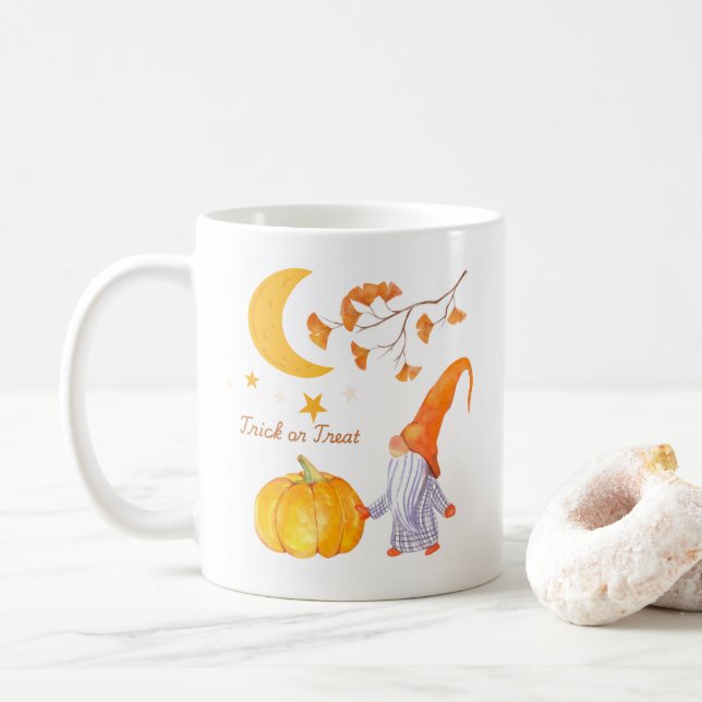 Caneca De Café Halloween Pumpkin Mug (Com Donut)