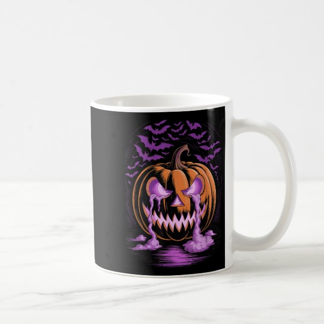 Caneca De Café Halloween Pumpkin Soky Season Bats  (Direita)