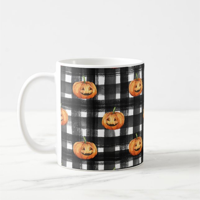 Caneca De Café Halloween Pumpkins: Cheque o Charme. (Esquerda)