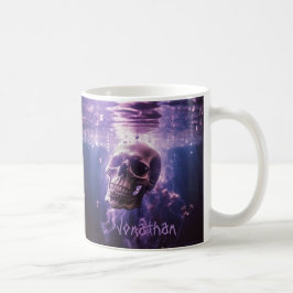 Caneca De Café Halloween Púrpura do Horror do Crânio Personalizad