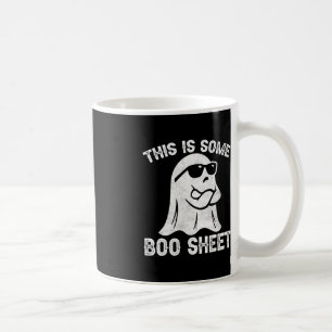 Caneca De Café Halloween Retro Boo Ghost Isto É Uma Folha De Boo