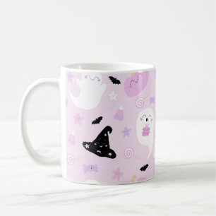 Caneca De Café Halloween Rosa Bonito