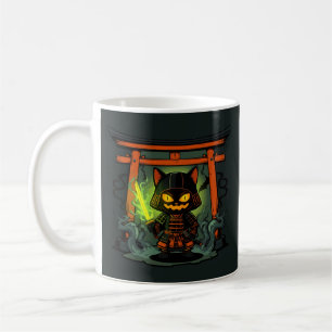 Caneca De Café Halloween Samurai Warrior - Assustador Japonês