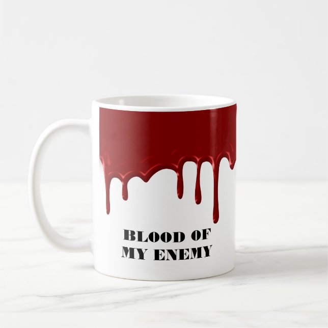 Caneca De Café Halloween Sangue do Meu Inimigo  (Esquerda)