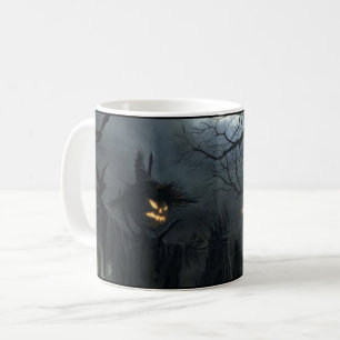 Caneca De Café Halloween Scarecrow Spooky Assustador Assustado Ou