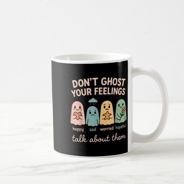 Caneca De Café Halloween School Psychologist Shirt Dont Ghost You (Direita)