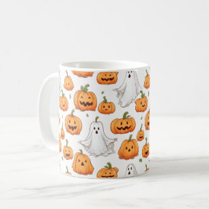 Caneca De Café Halloween Seamless Pattern
