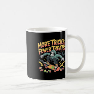 Caneca De Café Halloween Skateboard Tricks Skeleton Candy Youth
