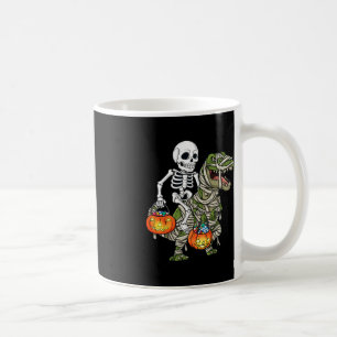 Caneca De Café Halloween Skeleton Andando Mummy Dinossaur T Rex D