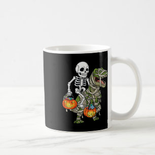 Caneca De Café Halloween Skeleton Andando Mummy Dinossaur T Rex D