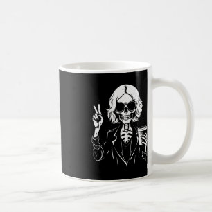 Caneca De Café Halloween Skeleton Bebendo preguiçoso Café Costum