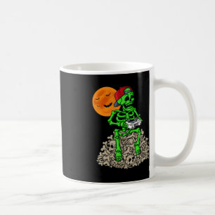 Caneca De Café Halloween Skeleton Gamer Boys Crianças Jovens Jove