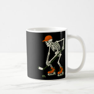 Caneca De Café Halloween Skeleton Ice Hockey Fodny Men Bo