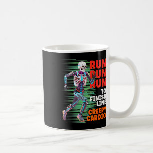 Caneca De Café Halloween Skeleton Runner Creepy Cardio Jogger Spo
