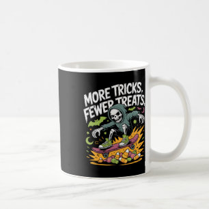 Caneca De Café Halloween Skeleton Skater Truques Sketboard