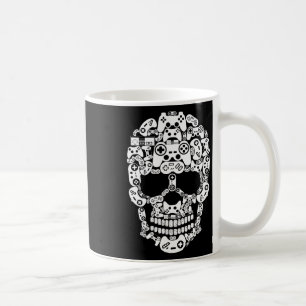 Caneca De Café Halloween Skeleton Skull Gamer Boys Men Controller