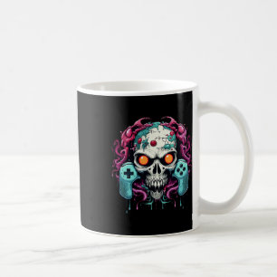 Caneca De Café Halloween Skeleton Zombie Controladoras de Jogos M