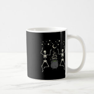 Caneca De Café Halloween Skeletons Dance Witch Cauldron Costume W