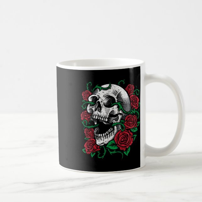 Caneca De Café Halloween Skull Rosa Skeleton Idet (Direita)