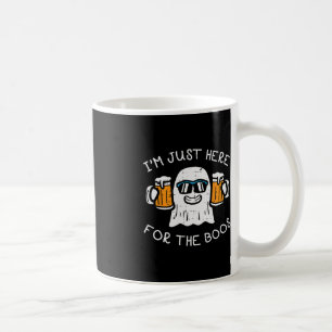Caneca De Café Halloween Só Está Aqui Para Boos Fantasma Engraçad