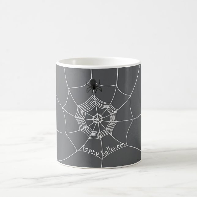 Caneca De Café Halloween Spooky Scary Cute Spider Web (Centro)